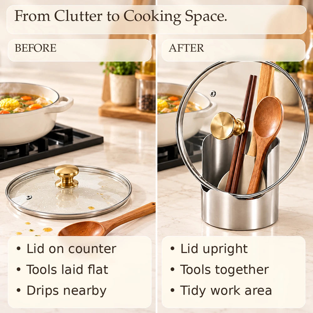 1+1 FREE TODAY | LidPerch™ - Spoon and Lid Rest