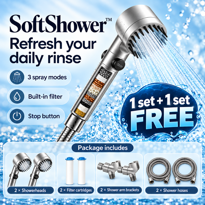 1+1 FREE TODAY | SoftShower™ - Filtered Shower Head