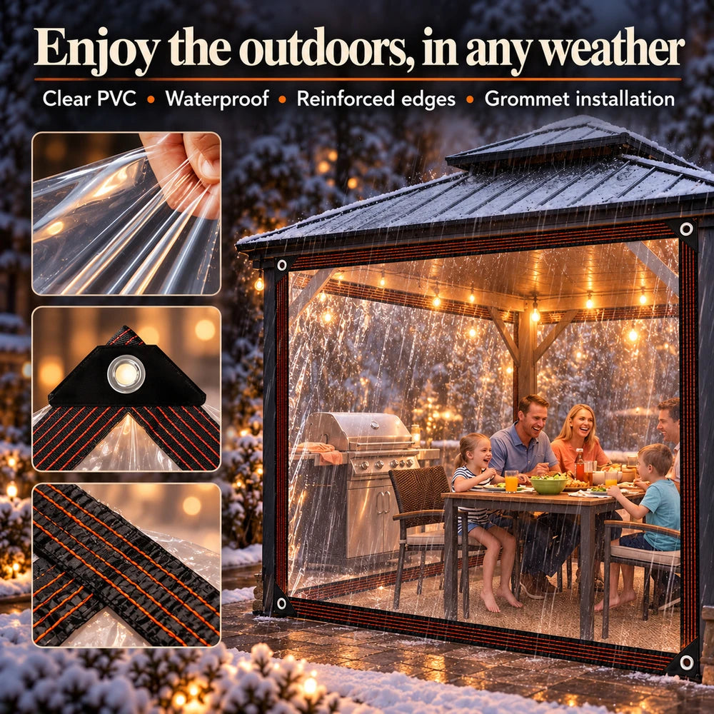 50% OFF TODAY | WindWall™ - Clear Waterproof Tarp