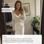 50% OFF TODAY | QuietChic™ - Satin Dress Sweater Set