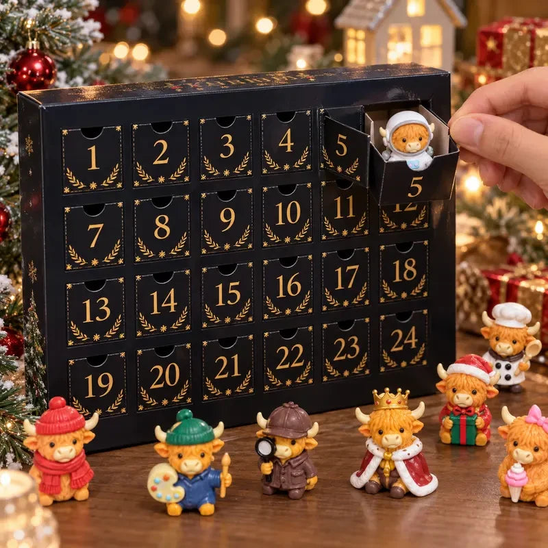 50% OFF TODAY | CowCollect™ - 24-Day Highland Cow Advent Calendar