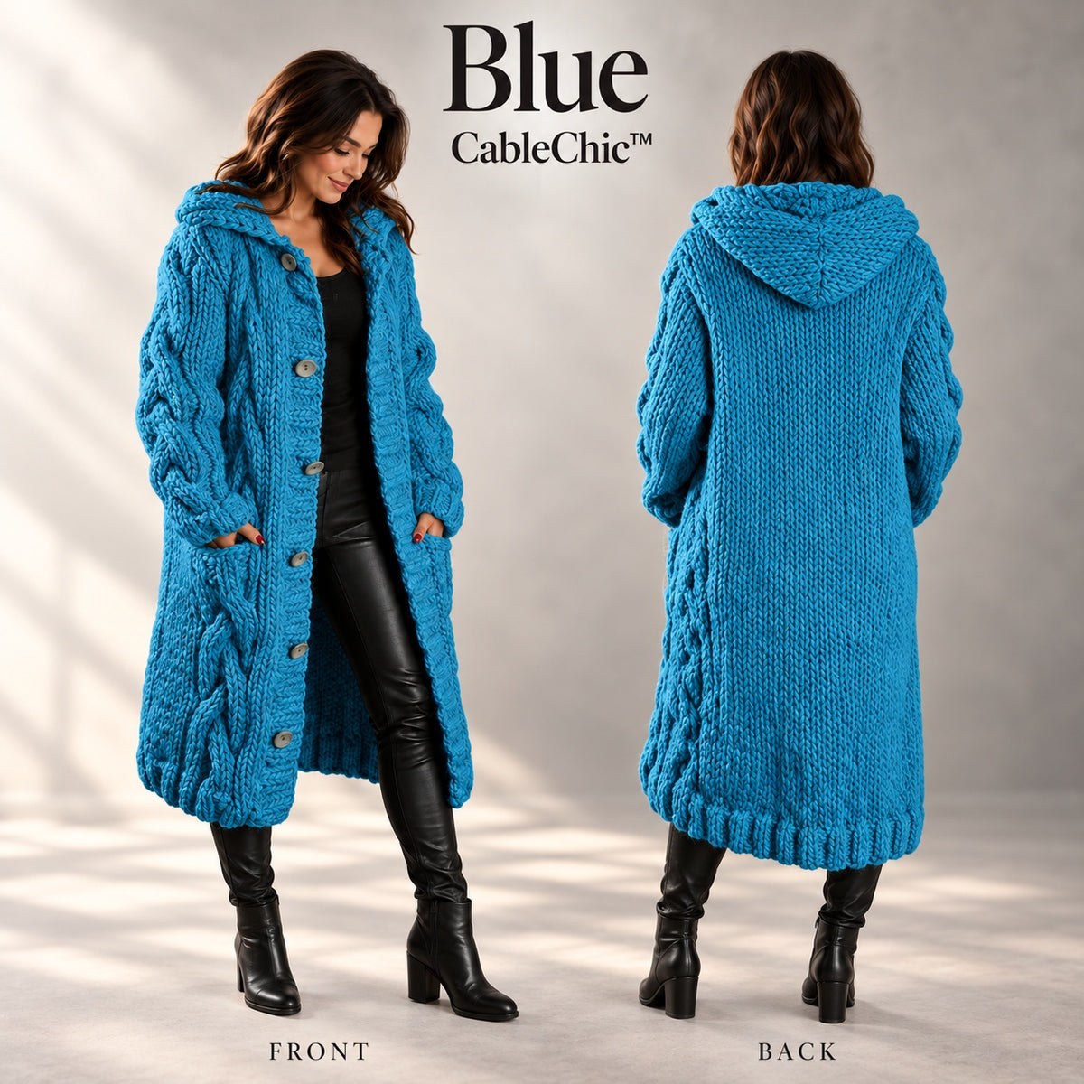 50% OFF TODAY | CableChic™ - Long Cable-Knit Cardigan