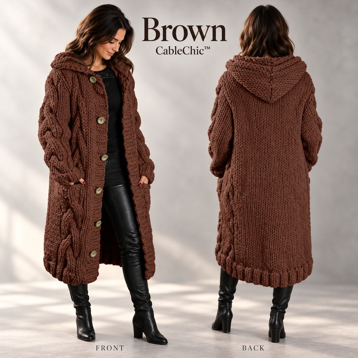 50% OFF TODAY | CableChic™ - Long Cable-Knit Cardigan