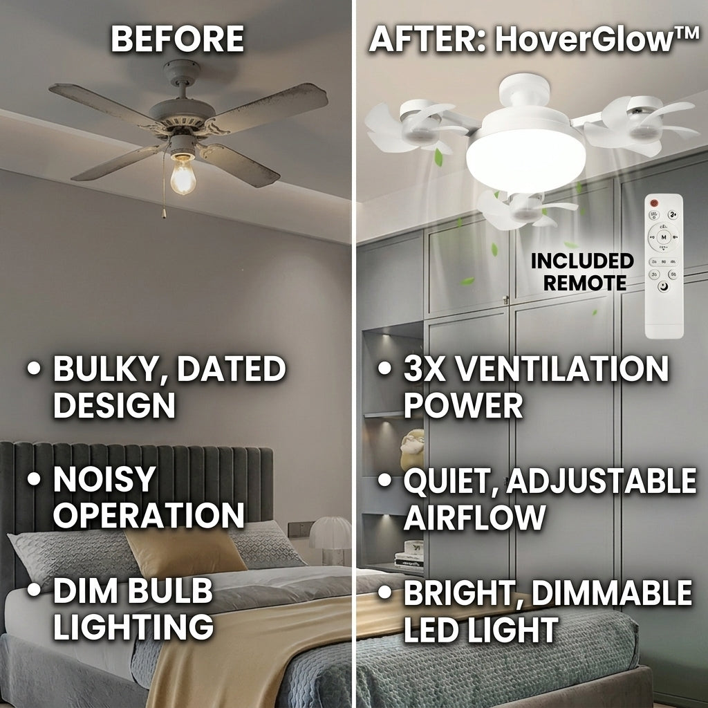 50% OFF TODAY | HoverGlow™ - Keeps you cool and your room well lit!