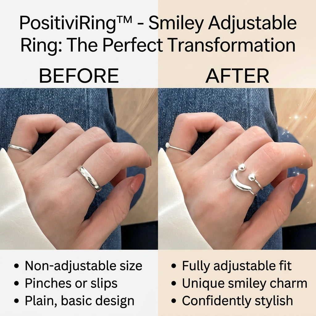 50% OFF TODAY | PositiviRing™ - Smiley Adjustable Ring
