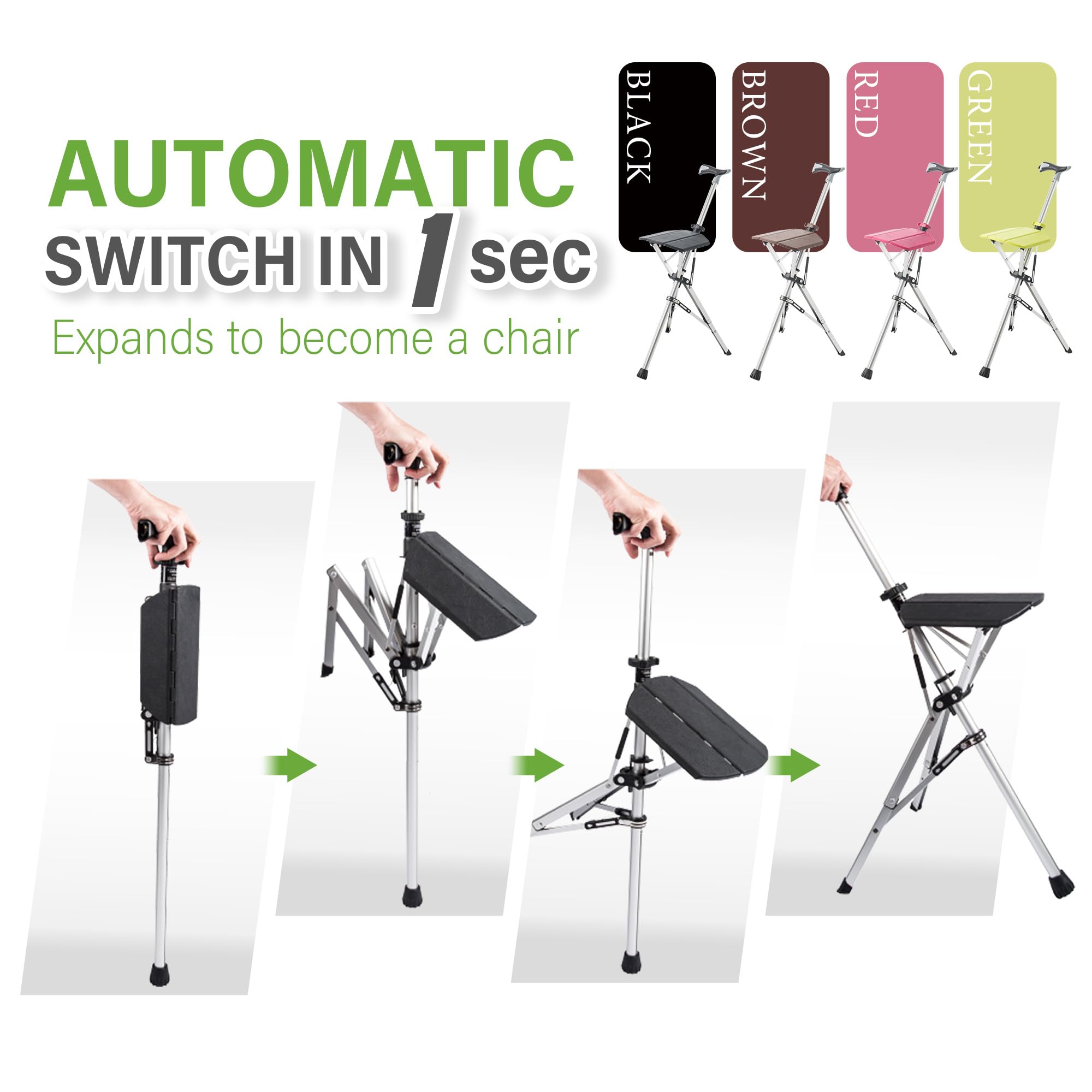 50% DISCOUNT TODAY | CrutchSeat™ | No seat in sight? Now there is!