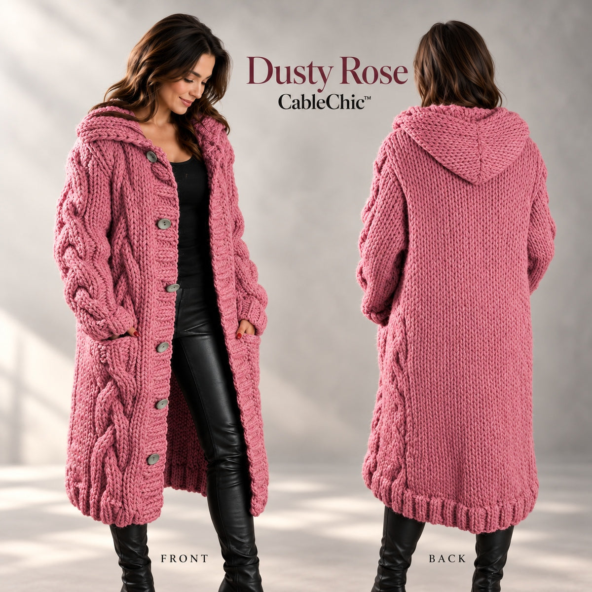 50% OFF TODAY | CableChic™ - Long Cable-Knit Cardigan