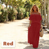 50% OFF TODAY | Elisabeth™ - Casual off-the-shoulder solid beach maxi dress
