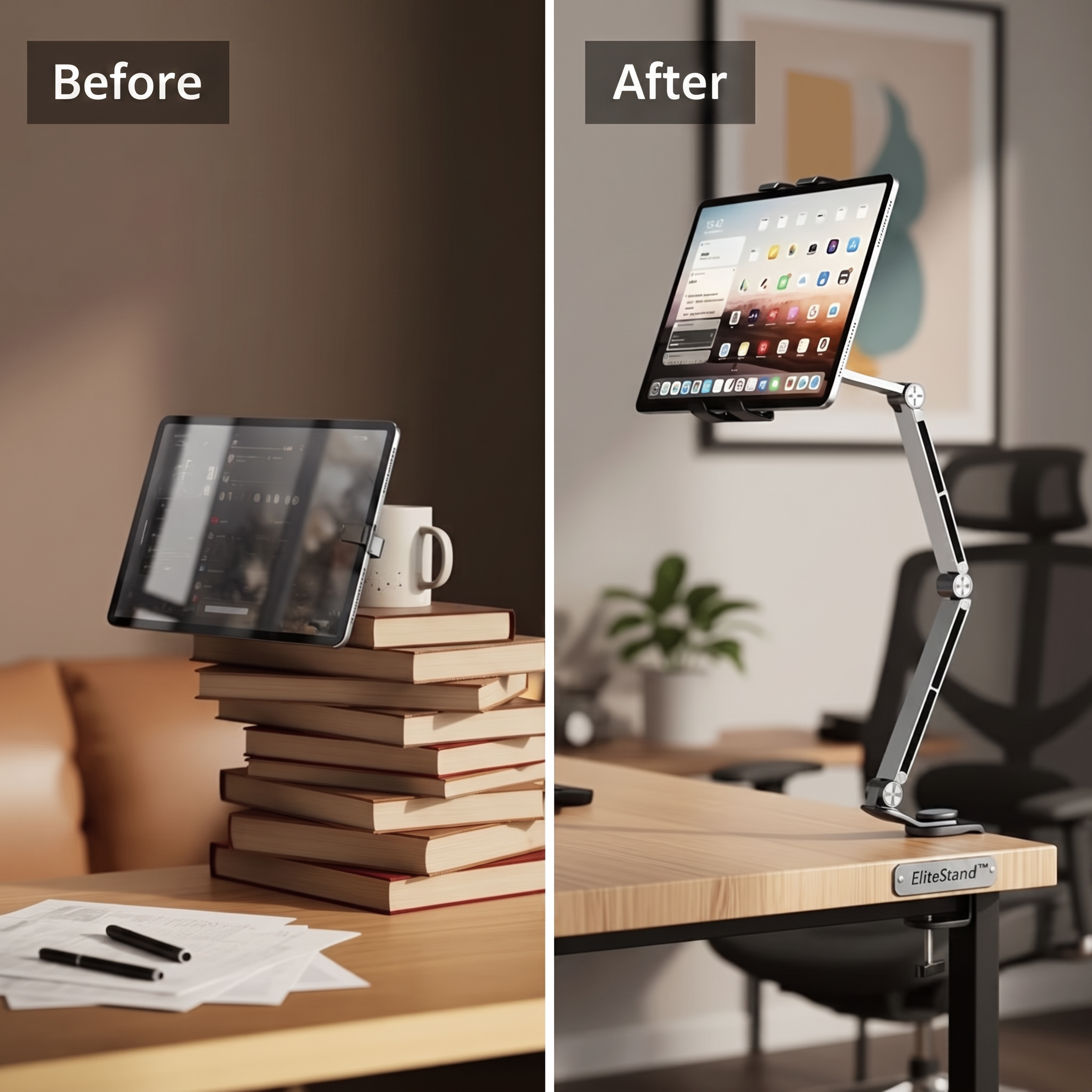 50% OFF TODAY | EliteStand™ - Sturdy Aluminum Tablet and Phone Holder