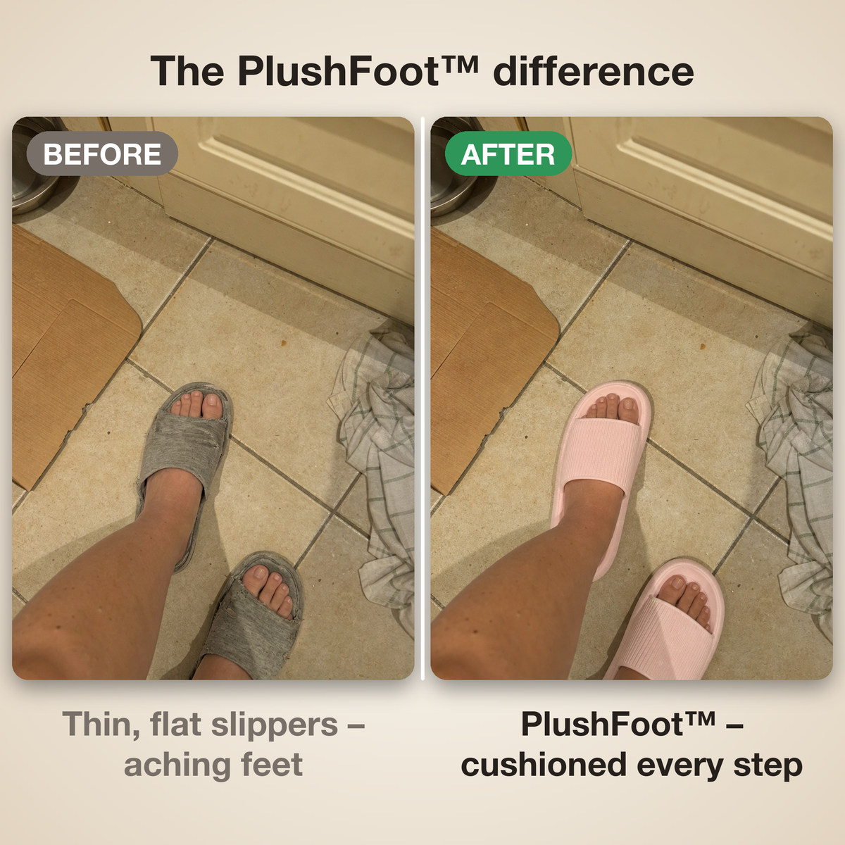 50% OFF TODAY | PlushFoot™ - Slip into bliss with these comfortable slippers