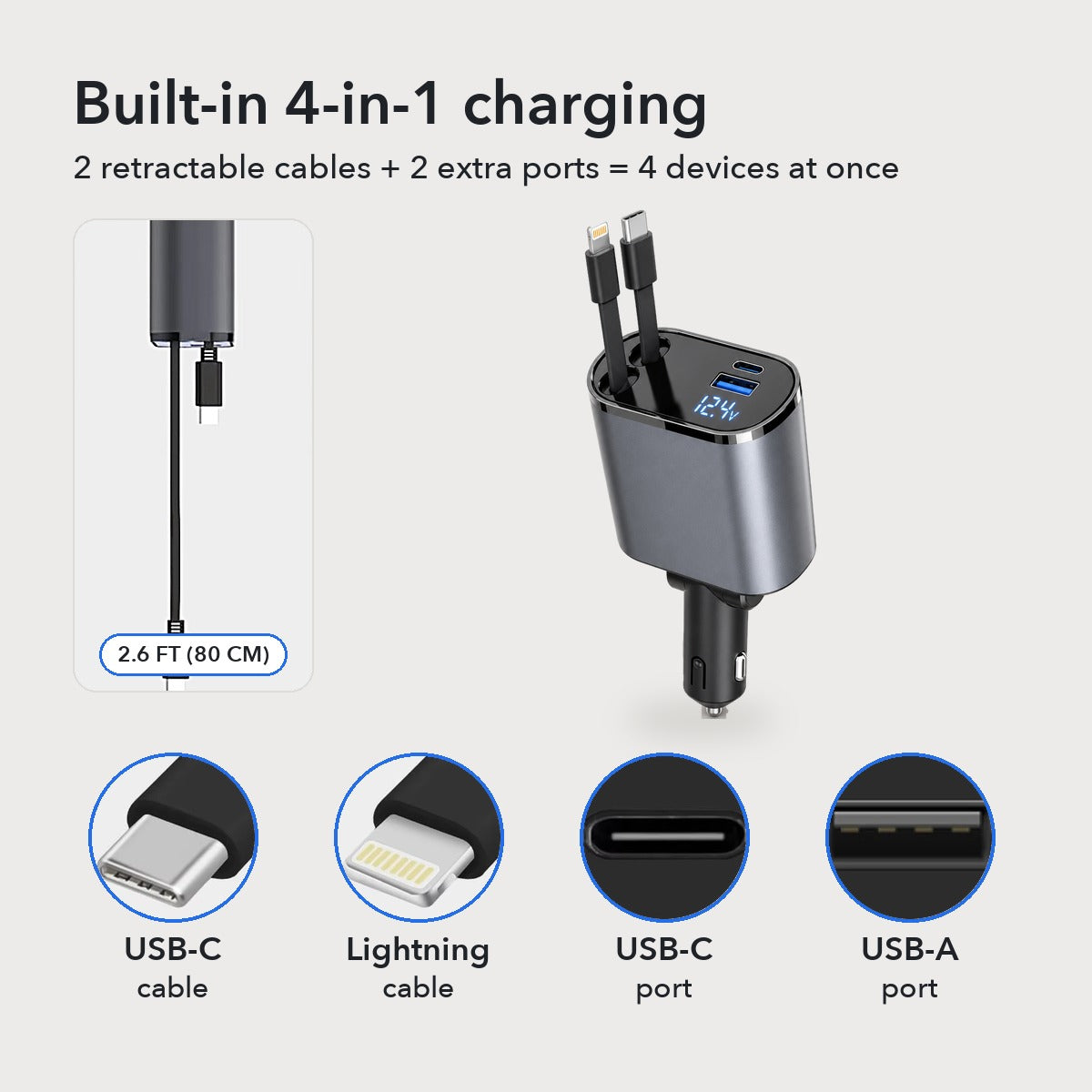 50% OFF TODAY | MultiZap™ - 4-in-1 Car Charger