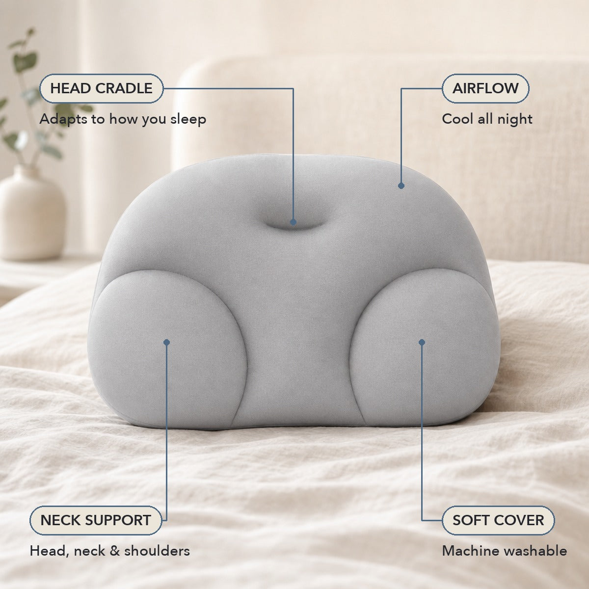 50% OFF TODAY | CloudPillow™ - Ergonomic Memory Foam Pillow