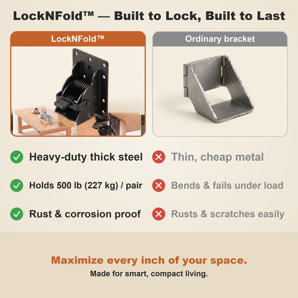 50% OFF TODAY  LockNFold™ – The solution to maximize limited space!