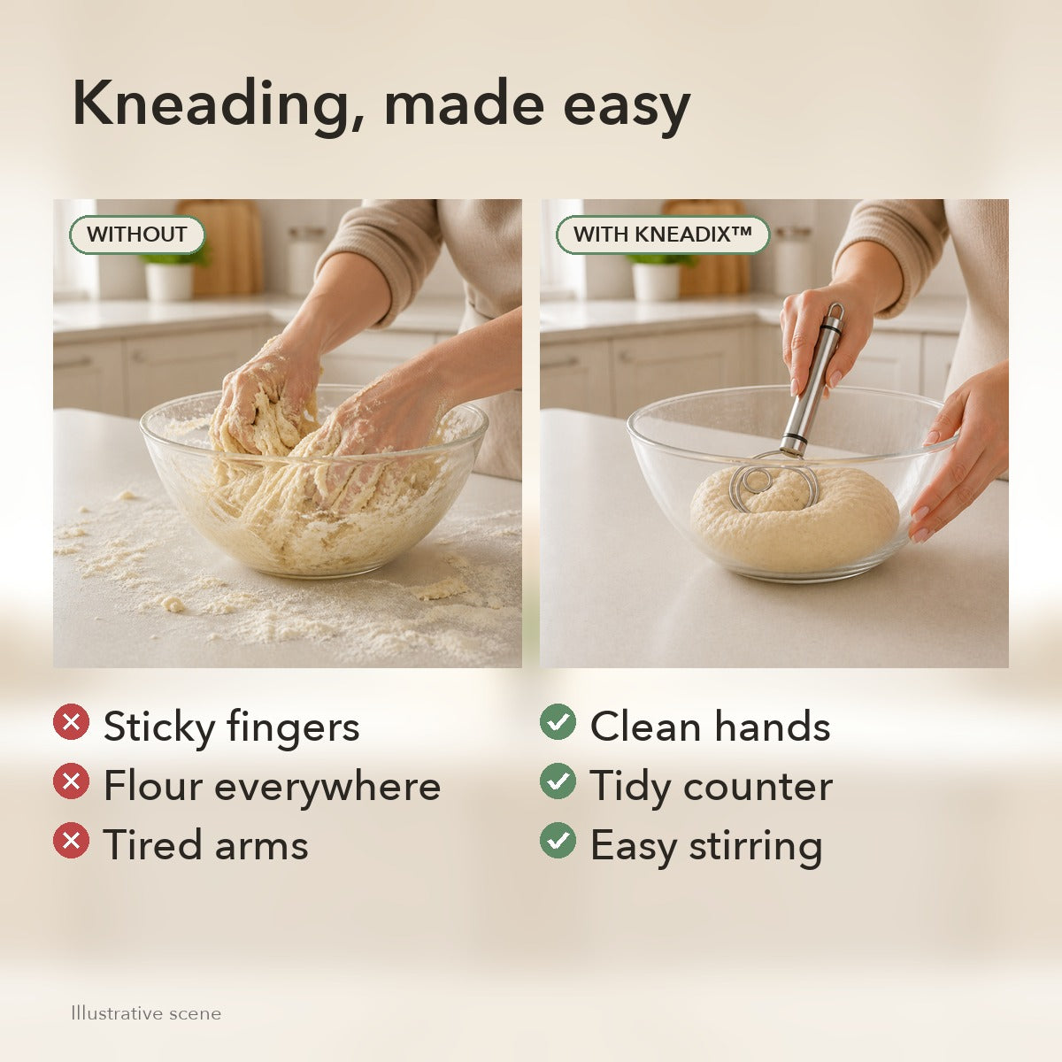 1+1 FREE TODAY | Kneadix™ - Dough Whisk