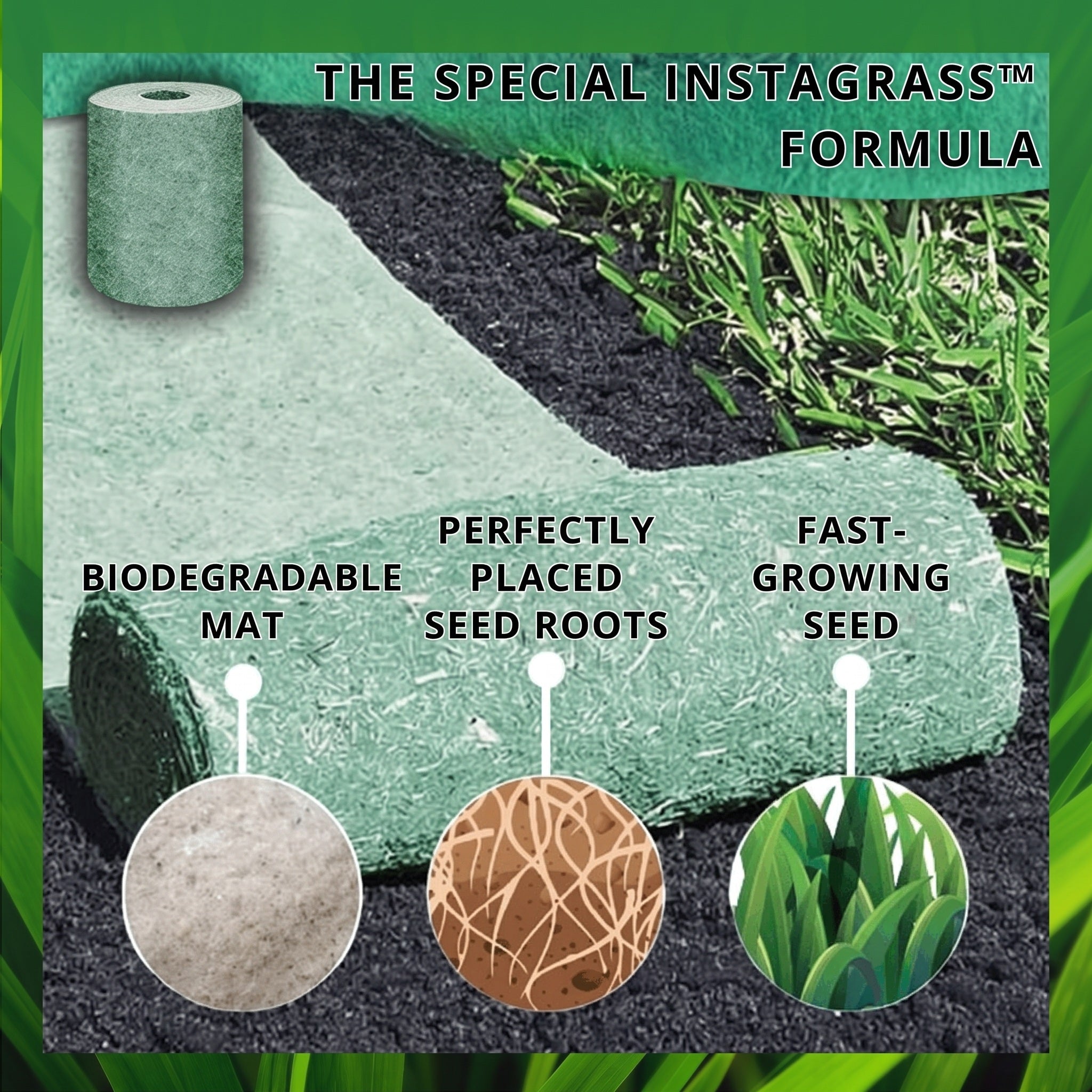 1+1 FREE TODAY | InstaGrass™ - Low-maintenance, lush and full lawn!