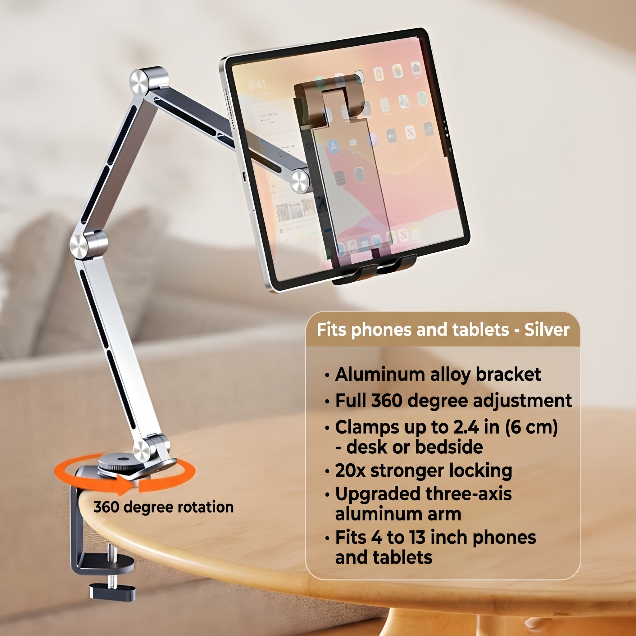50% OFF TODAY | EliteStand™ - Sturdy Aluminum Tablet and Phone Holder