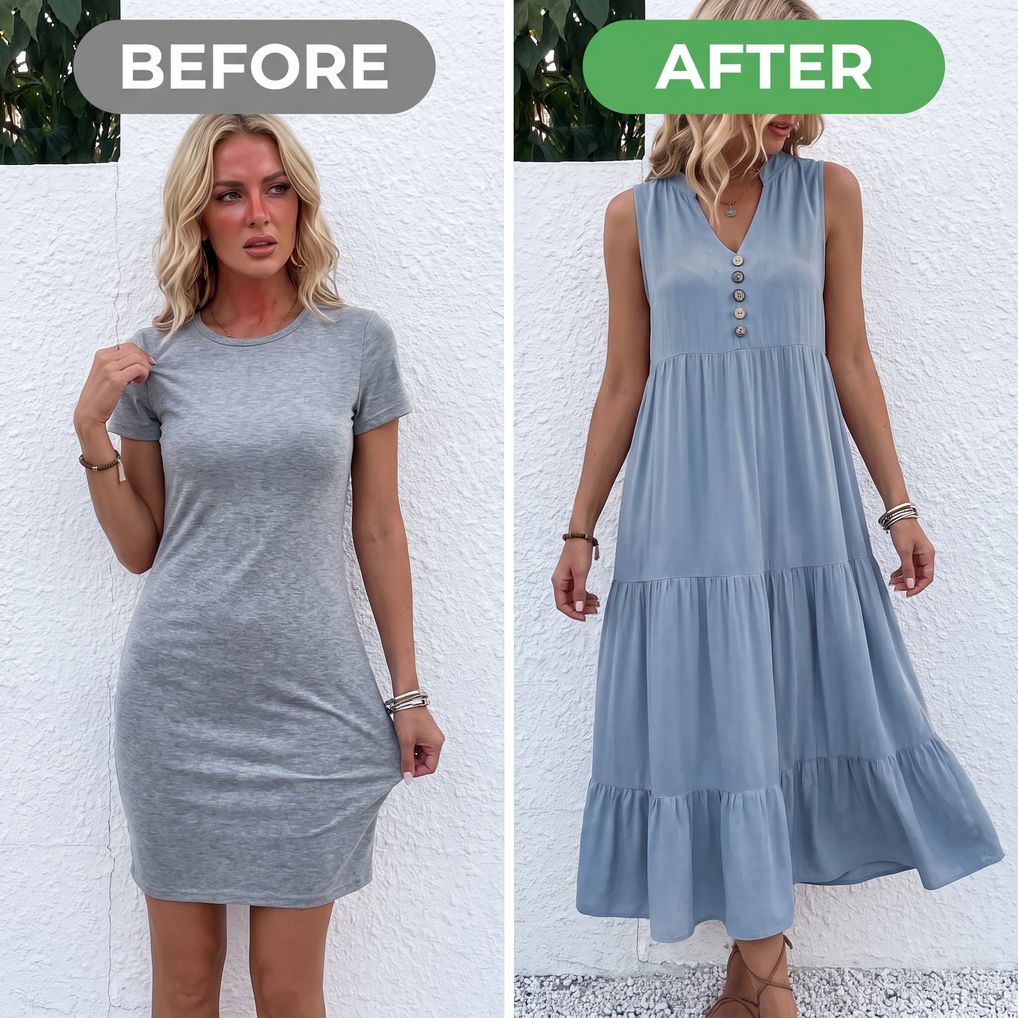 50% OFF TODAY | Heidi™ - Smocked Dress with Button Placket