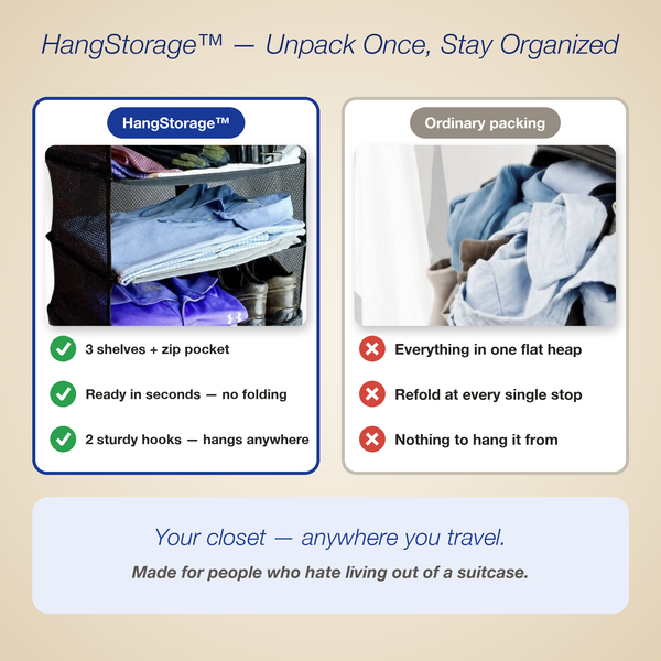 50% OFF TODAY  HangStorage™ - Take more, even with less space!