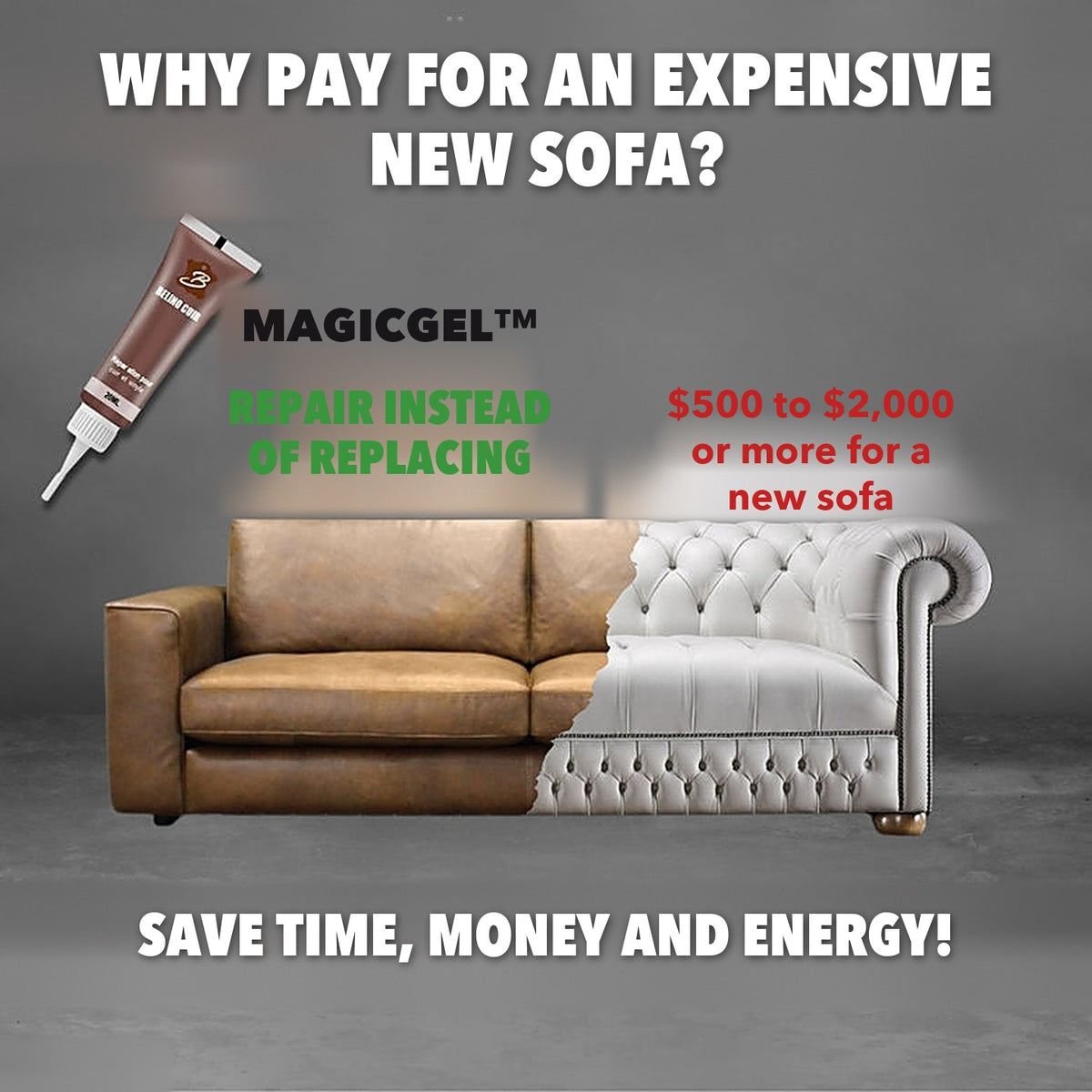 50% OFF TODAY | MagicGel™ - Instantly repairs damaged leather!