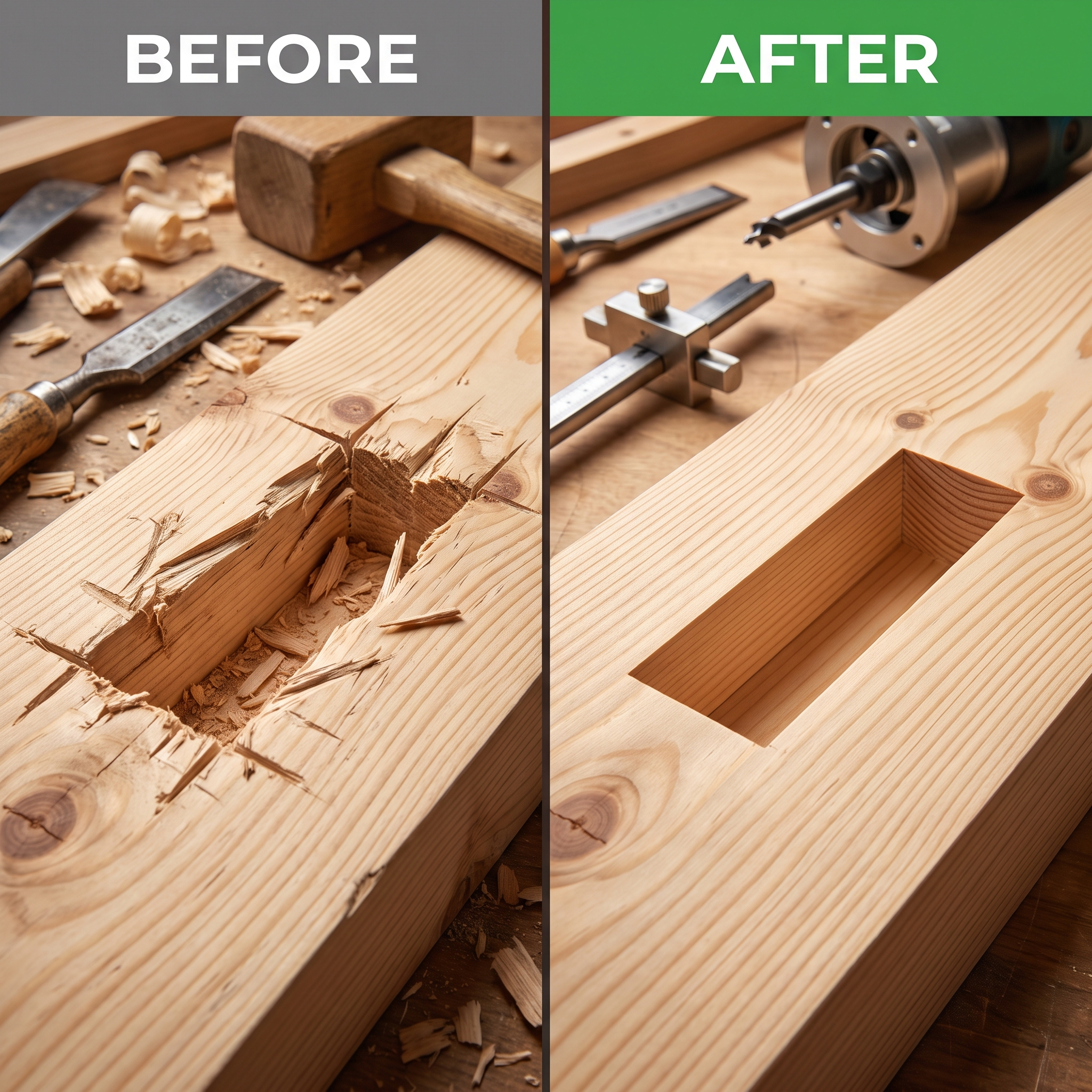 50% OFF TODAY | ChiselPro™ - Drill perfect square holes!