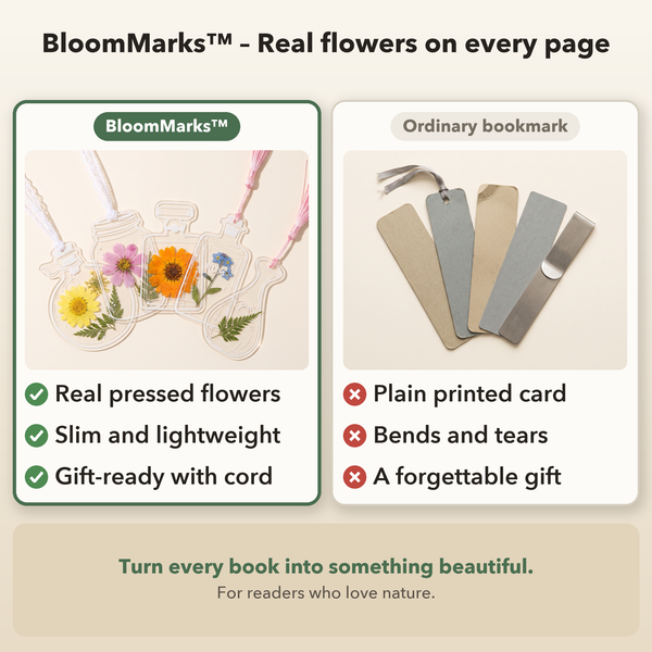 50% OFF TODAY  BloomMarks™ - Natural Flower Bookmarks