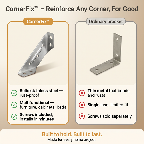5+5 FREE TODAY  CornerFix™ - Heavy-Duty Stainless Steel Corner Brackets