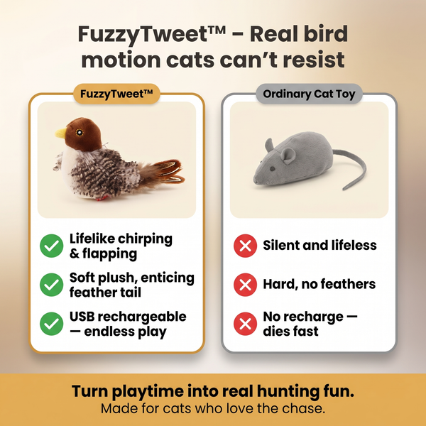 1+1 FREE TODAY  FuzzyTweet™ – Interactive Cat Toy
