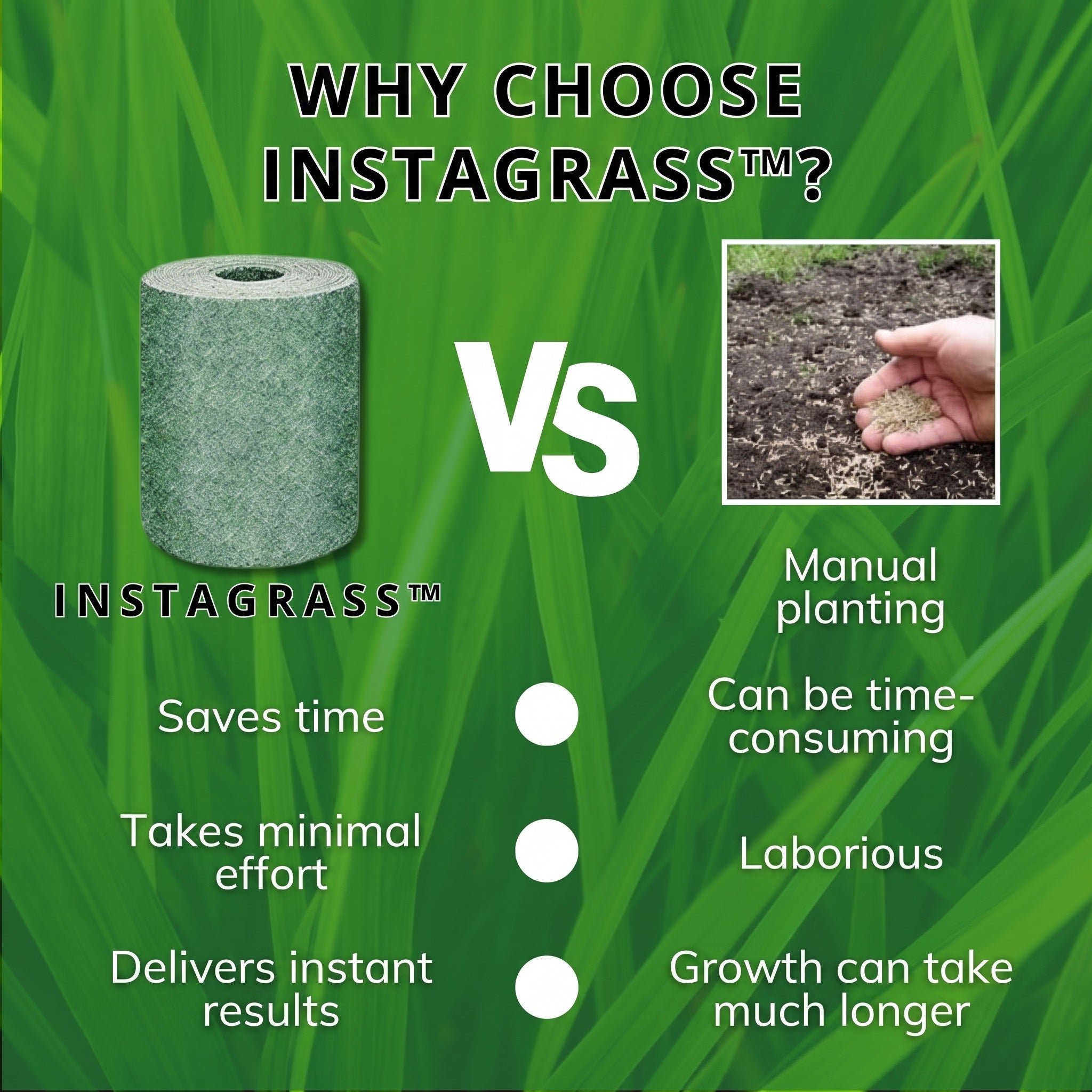 1+1 FREE TODAY | InstaGrass™ - Low-maintenance, lush and full lawn!