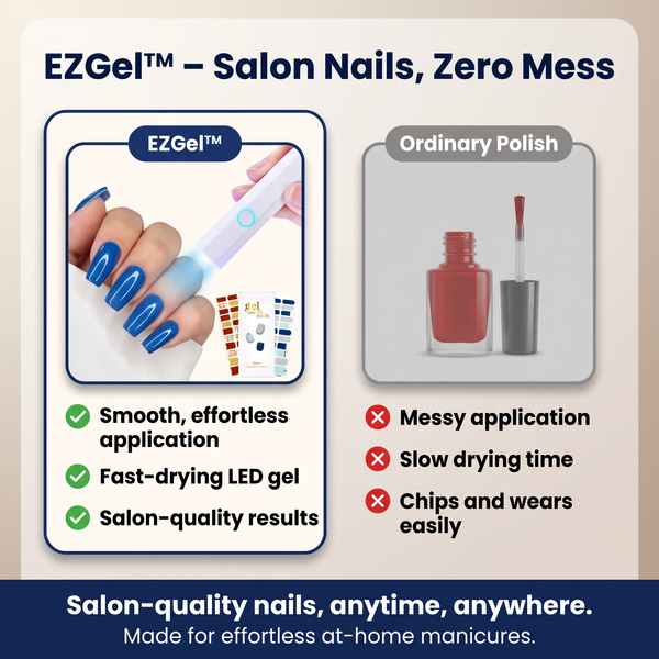 50% OFF TODAY  EZGel™ - Achieve salon-quality nails anytime, anywhere!