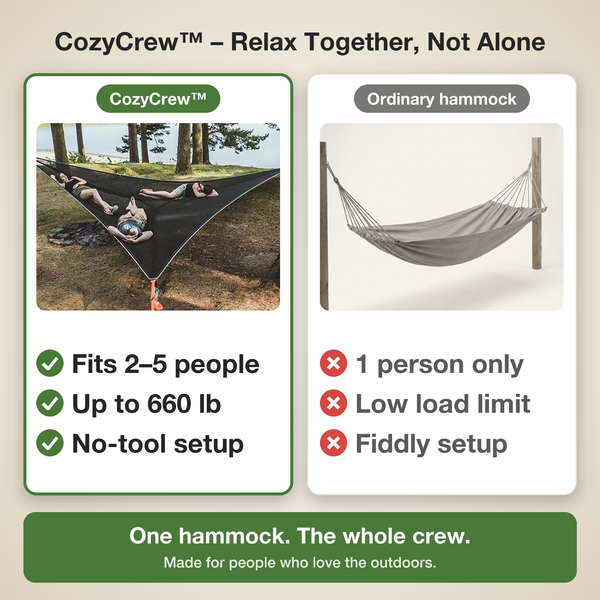50% OFF TODAY  CozyCrew™ - Multi-Person Hammock