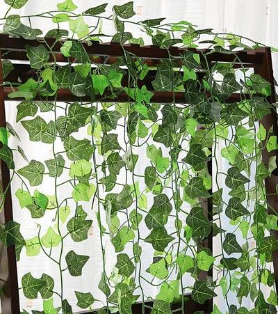 1Pc 230Cm Green Silk Artificial Ivy Leaf Garland