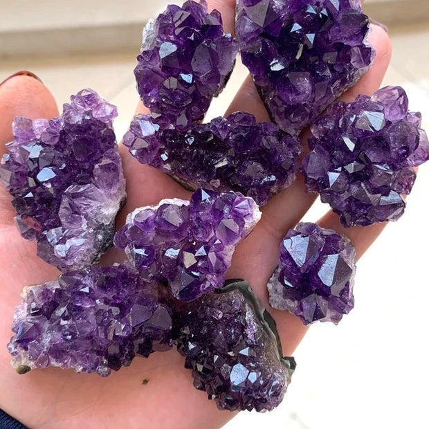 Natural Amethyst Quartz Crystal Cluster