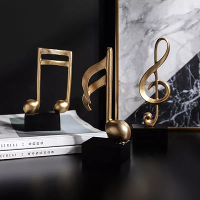 Golden Musical Note Resin Ornament