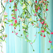 180cm Artificial Peach Blossom Silk Flower Vine Garland