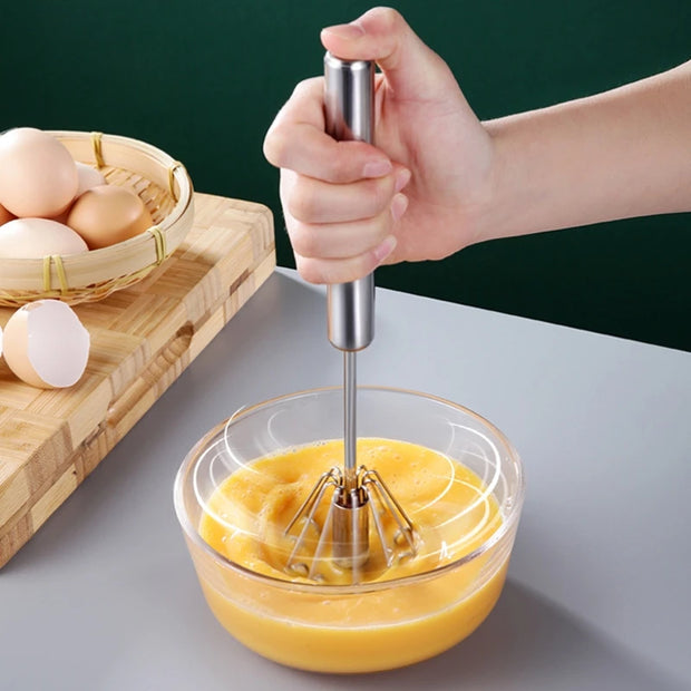 Stainless Steel Semi-automatic Egg Beater