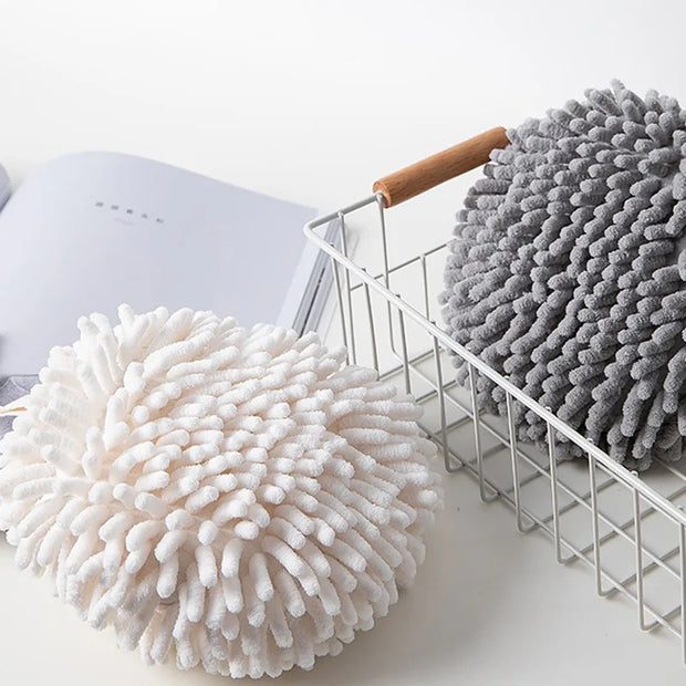 Chenille Hand Towels - Soft, Absorbent, and Space-Saving