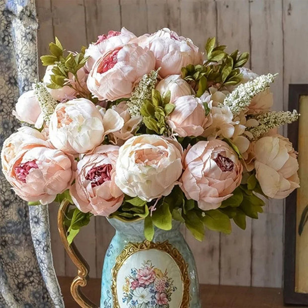 European Artificial Peony Wedding Bouquet