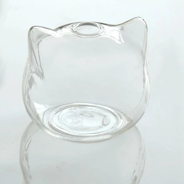 Stylish Cat-Shaped Glass Vase