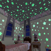 100 Luminous Stars Wall Stickers