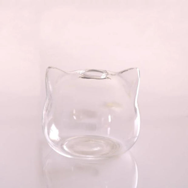 Stylish Cat-Shaped Glass Vase