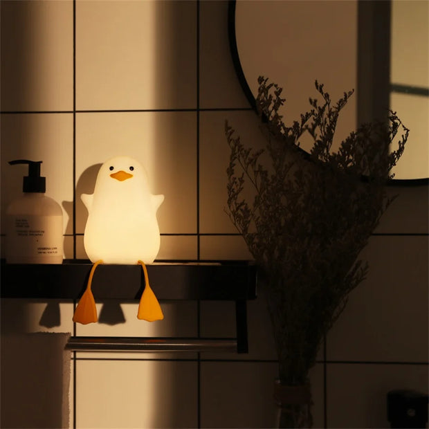 Cute Duck Silicone Night Lamp LED