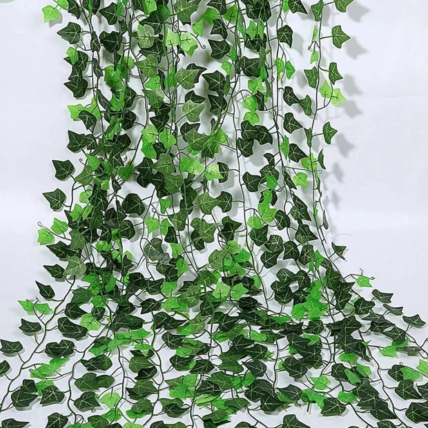 1Pc 230Cm Green Silk Artificial Ivy Leaf Garland