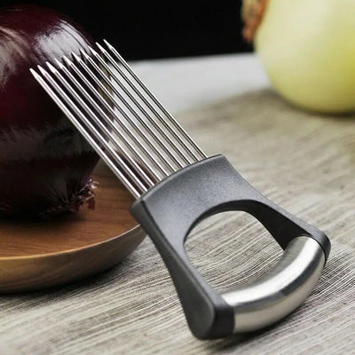 Steel Onion Needle Slicer Cutter & Tomato Fork