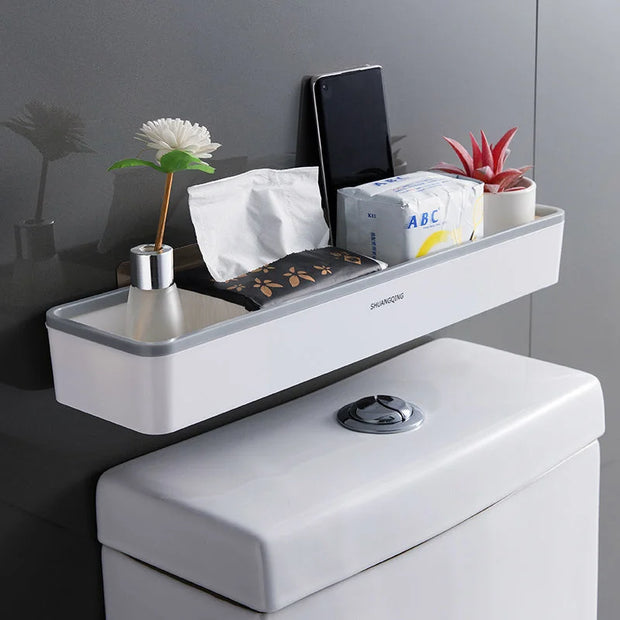 White Wall Hanging Toilet Bathroom Storage Cabinet