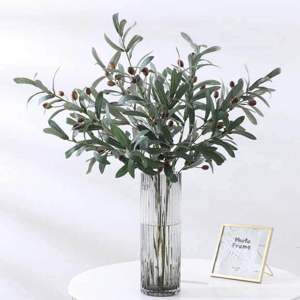 Artificial Olive Green Leaves Tree Branches