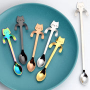 Cute Cartoon Cat Stainless Steel Spoon Set