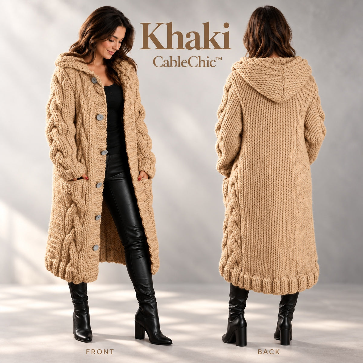 50% OFF TODAY | CableChic™ - Long Cable-Knit Cardigan