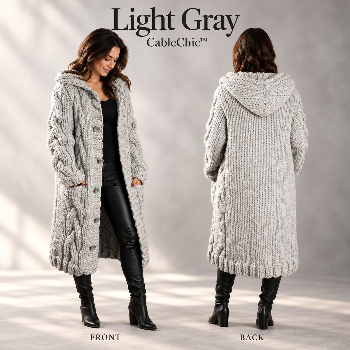 50% OFF TODAY | CableChic™ - Long Cable-Knit Cardigan