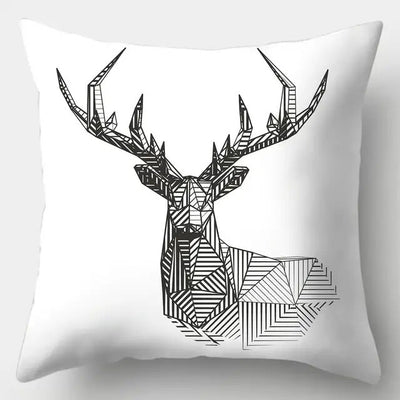 Black-And-White-Series Pillowcase - Deer