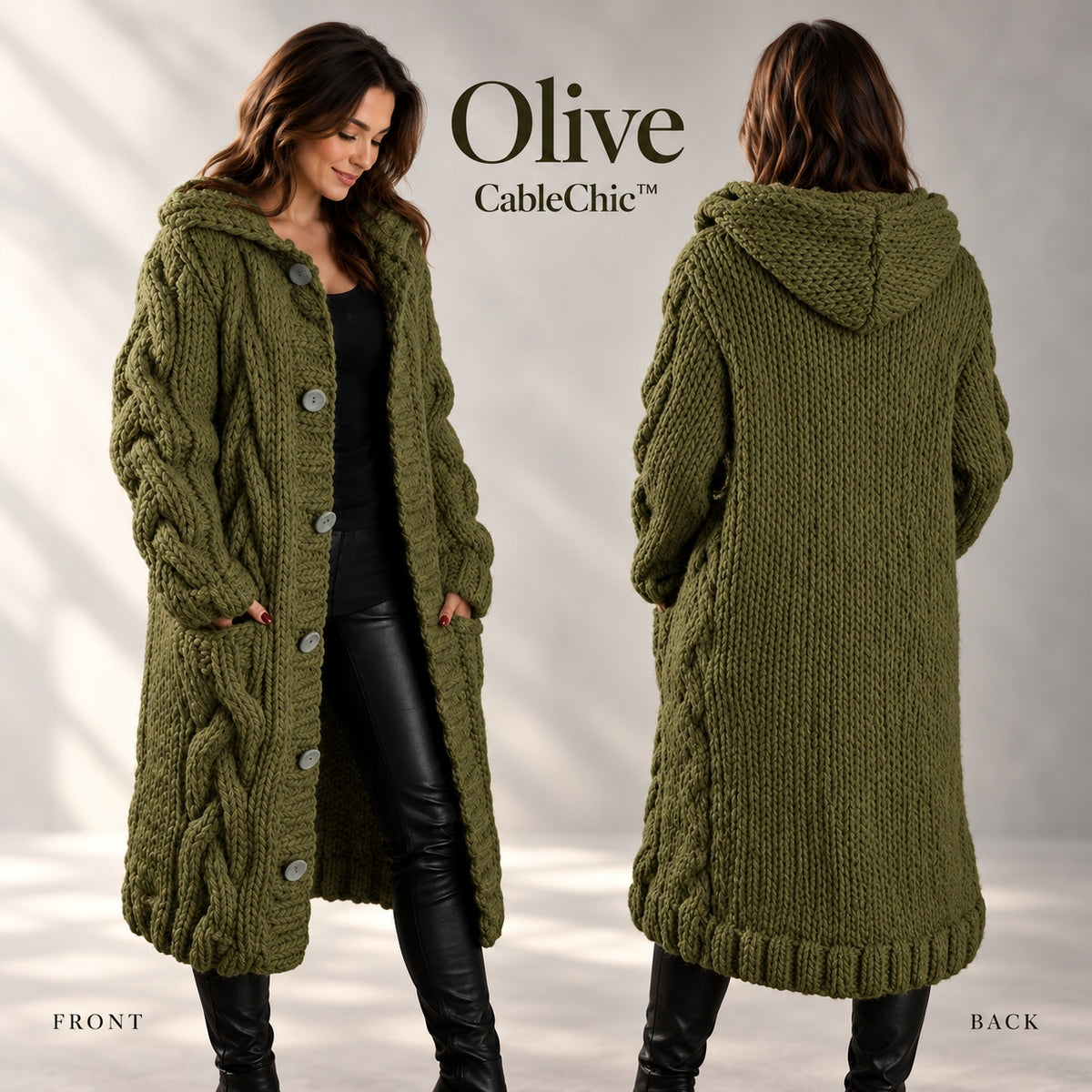50% OFF TODAY | CableChic™ - Long Cable-Knit Cardigan